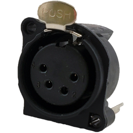 1 pcs : IO-XLR4-F-EV - E SERIES, 4 PIN XLR, FEMALE, VER