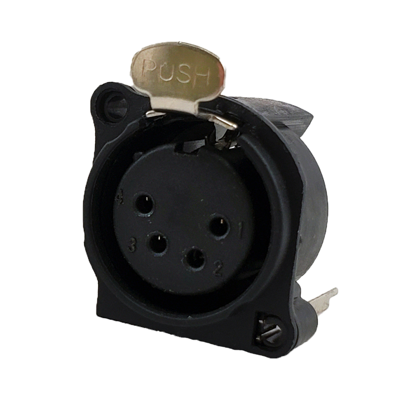 1 pcs : IO-XLR4-F-EV - E SERIES, 4 PIN XLR, FEMALE, VER