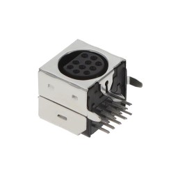 1 pcs : KMDGX-10S-BS - CONN RCPT FMALE MINI DIN 10P SLD