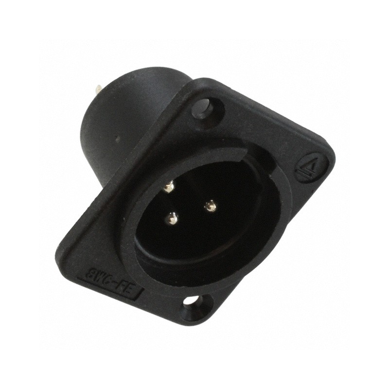 1 pcs : PD3MSC1 - CONN RCPT MALE XLR 3P SOLDER CUP