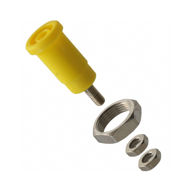 1 pcs : 72930-4 - CONN BANANA JACK THRD YELLOW