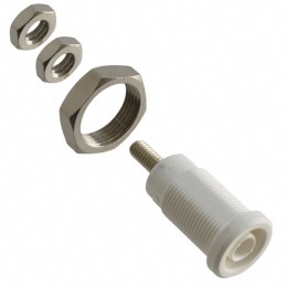 1 pcs : 72930-9 - CONN BANANA JACK THRD WHITE