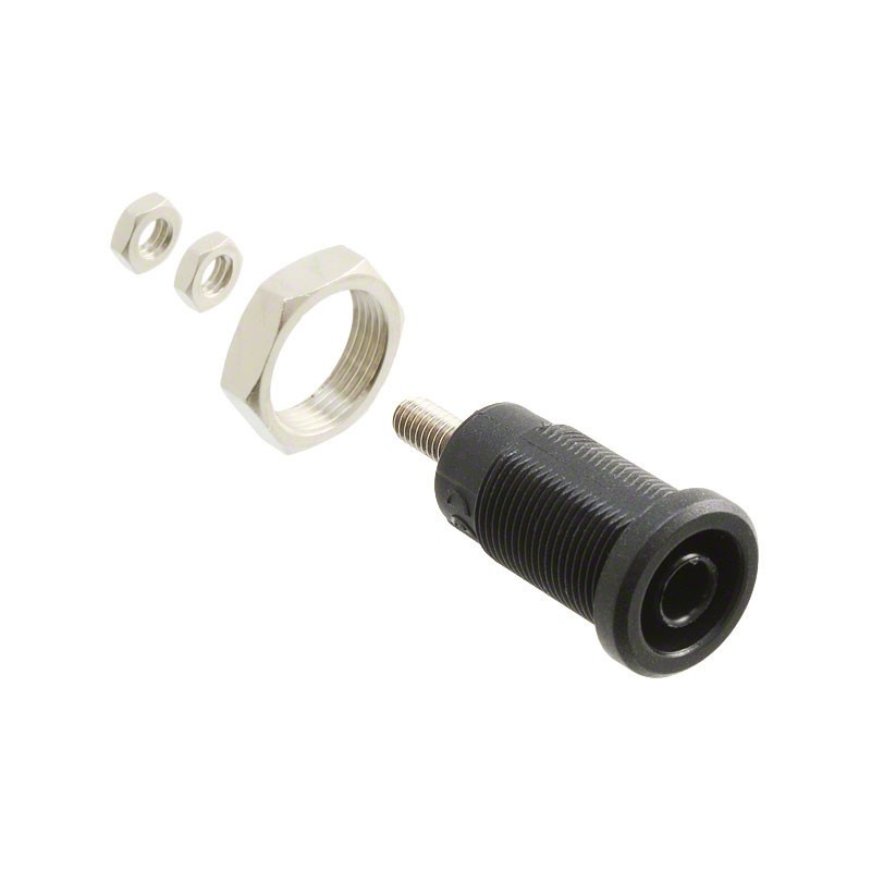 1 pcs : 72930-0 - CONN BANANA JACK THRD BLACK