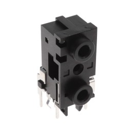 1 pcs : STX-4235-3/5-N - STEREO JACK 3.5MM, STACKED, 3P/5