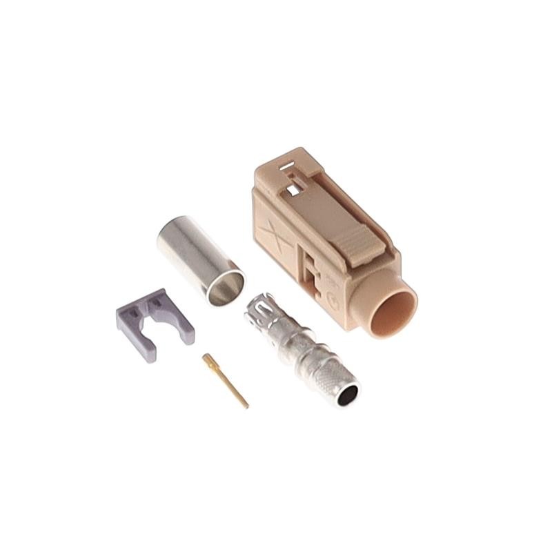 1 pcs : FK1FIG - FAKRA GEN 1 CODE I BEIGE FEMALE