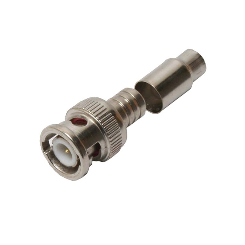 1 pcs : CBN-2110 - CONN BNC MALE 50 OHM 2PCCRIMPON