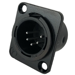 1 pcs : IO-XLR5-M-BK-JL - CONN RCPT MALE XLR 5P SOLDER CUP
