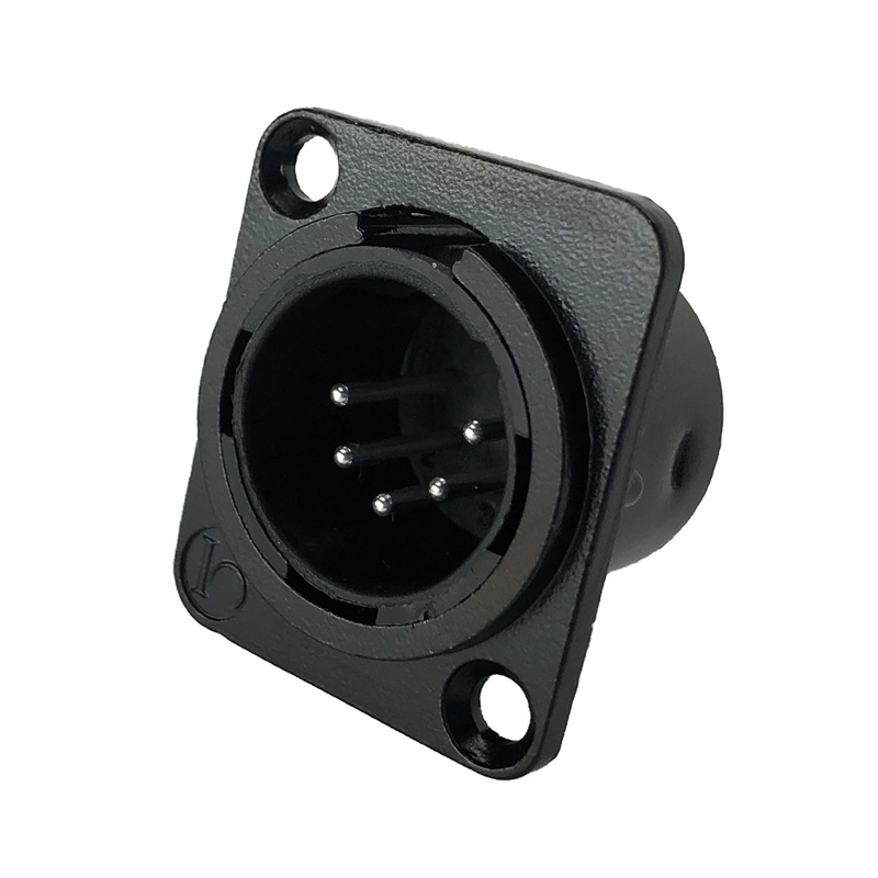 1 pcs : IO-XLR5-M-BK-JL - CONN RCPT MALE XLR 5P SOLDER CUP