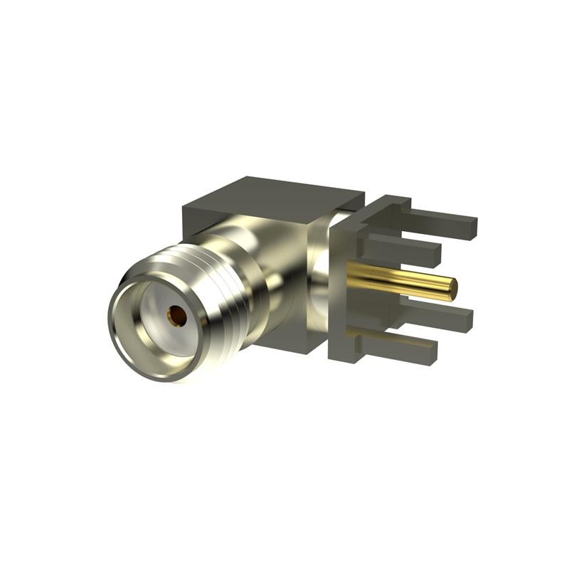 1 pcs : PCB.SMAFRA.NI - SMA(F)RA FOR PCB MOUNT NI PLATIN
