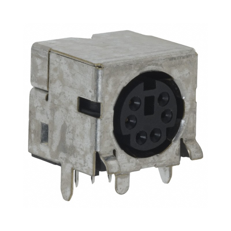 1 pcs : 5750071-1 - CONN RCPT FMALE MINI DIN 6P SLDR