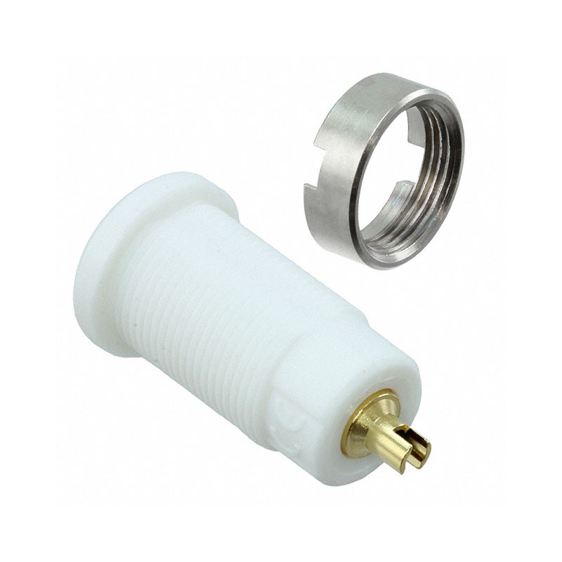 1 pcs : 5931-9 - CONN BANANA JACK SOLDER WHITE