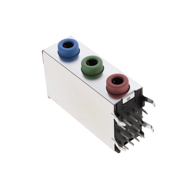 1 pcs : STX-4335-5BGP-S1 - STEREO JACK 3.5MM, TRIPLE STACKE