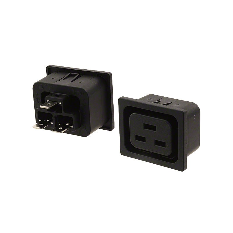 1 pcs : 4797.0012 - PWR ENT RCPT IEC320-2-2J PNL QC