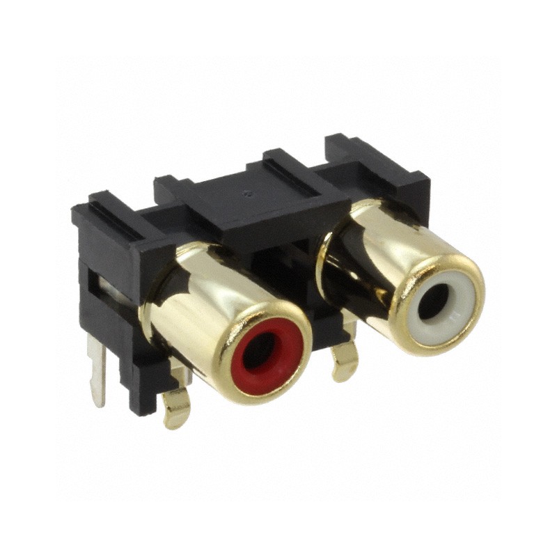 1 pcs : PJRAN2X1U01AUX - CONN RCA JACK MONO 3.2MM R/A