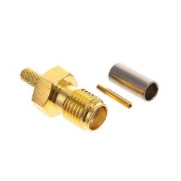 1 pcs : SMAFST.J.DK.HT - SMA(F)ST FOR RG174/RG316 AU PLAT