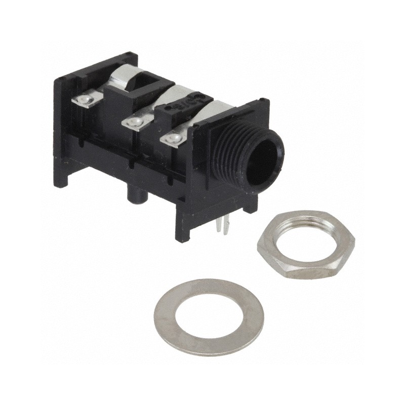 1 pcs : RA49B12B - CONN JACK STEREO 6.35MM R/A