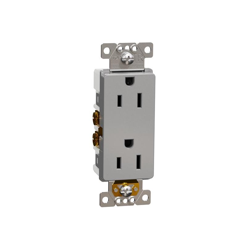 1 pcs : SQR44101GY - TR 15A RECEPTACLE RESI GY