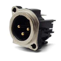 1 pcs : IO-XLR3-M-BV - CONN RCPT MALE XLR 3P GOLD SLDR