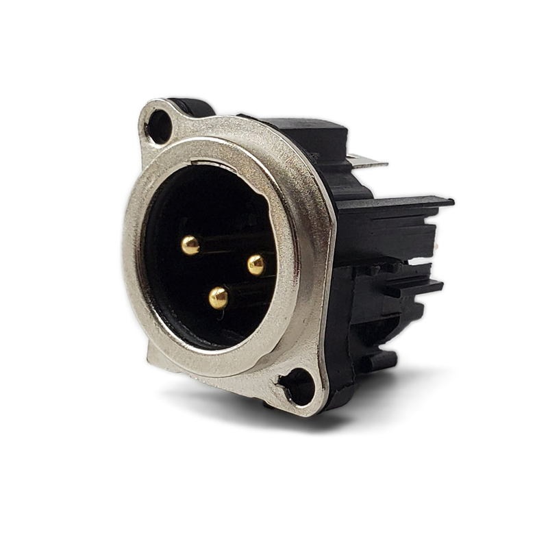 1 pcs : IO-XLR3-M-BV - CONN RCPT MALE XLR 3P GOLD SLDR