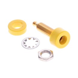 1 pcs : 2854-4 - CONN BANANA JACK TURRET YELLOW