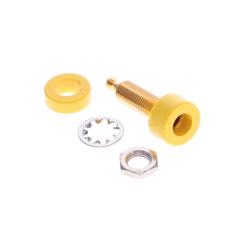 1 pcs : 2854-4 - CONN BANANA JACK TURRET YELLOW