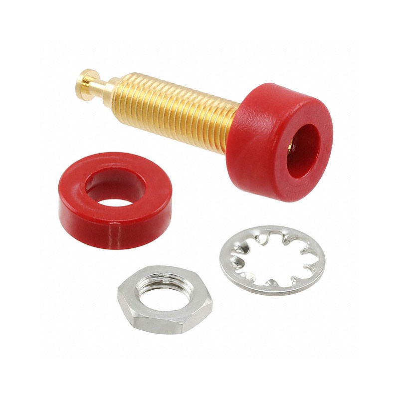 1 pcs : 2854-2 - CONN BANANA JACK TURRET RED