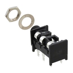 1 pcs : RA49B14B - CONN JACK STEREO 6.35MM R/A