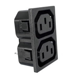 1 pcs : 742W-15/04 - PWR ENT RCPT IEC320-2-2F PNL QC