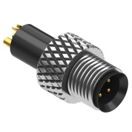 1 pcs : 50-00601 - CONN PLUG MALE 3P GOLD SLDR CUP