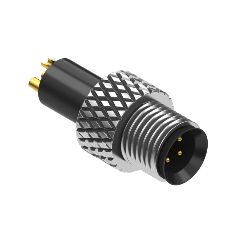 1 pcs : 50-00601 - CONN PLUG MALE 3P GOLD SLDR CUP