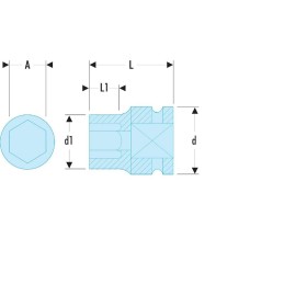 1 pcs - Facom 27mm, 1/2 in Drive Impact Socket Standard Impact Socket