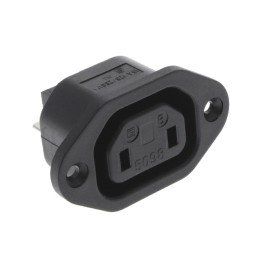 1 pcs : 6182.0027 - PWR ENT RCPT IEC320-2-2F PNL QC