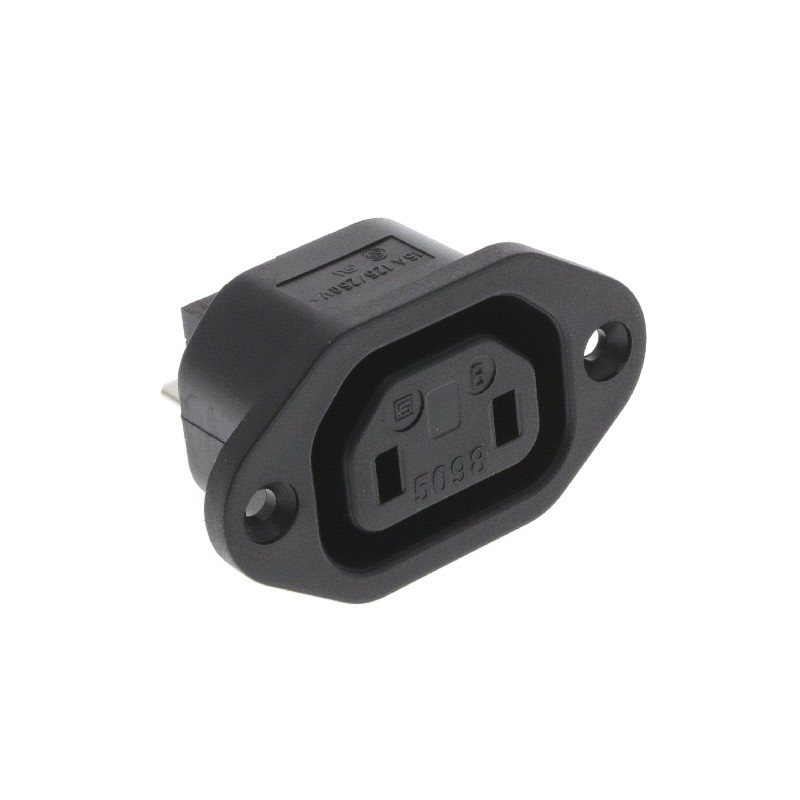 1 pcs : 6182.0027 - PWR ENT RCPT IEC320-2-2F PNL QC