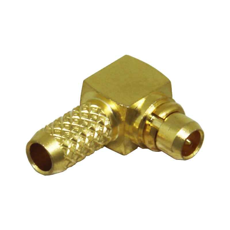 1 pcs : CONMMCX012 - CONN MMCX PLUG R/A 50 OHM SOLDER