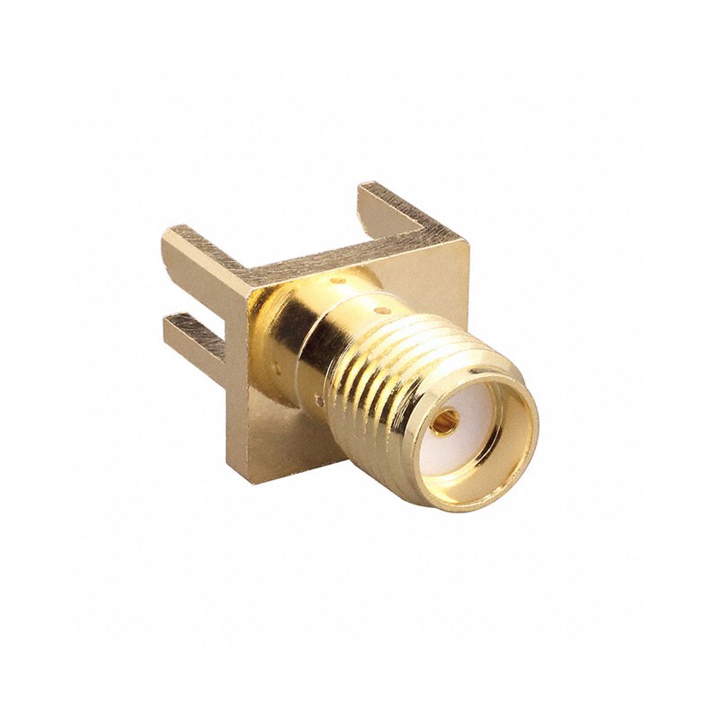 1 pcs : CONSMA020.062-G - CONN SMA FML EDGE MNT 0.062' PCB