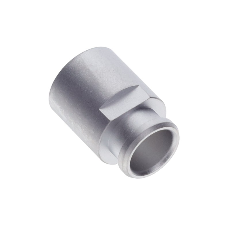 1 pcs : FFM.0B.130.LC - CONN BACK-NUT COLLET SILVER