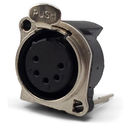 1 pcs : IO-XLR5-F-BV - CONN RCPT FMALE XLR 5P GOLD SLDR