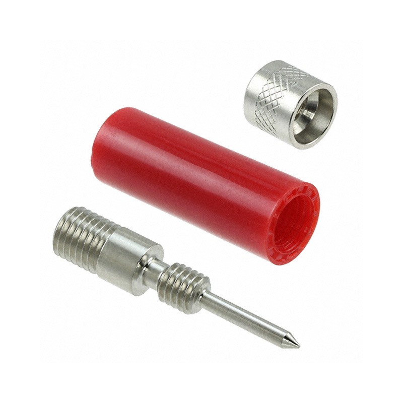 1 pcs : 1670 - CONN TIP PLUG SOLDERLESS RED