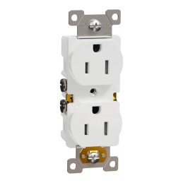 1 pcs : SQR42103WH - TR 15A DUPLEX OUTLET RESI WH