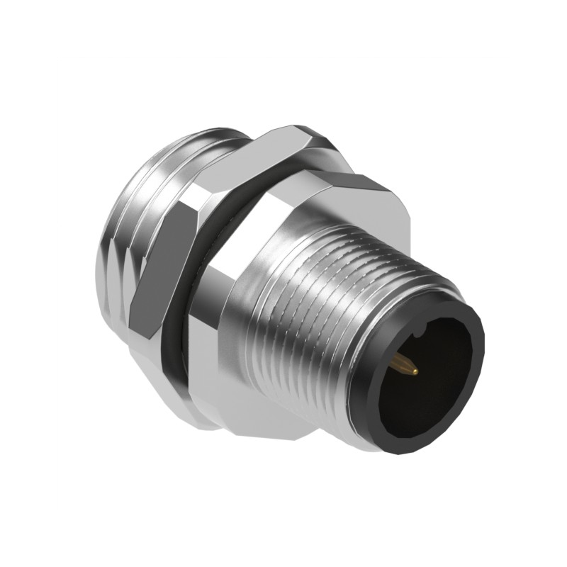 1 pcs : 54-00187 - CONN PLUG MALE 3P GOLD SLDR CUP