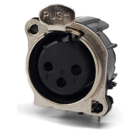 1 pcs : IO-XLR3-F-BH - CONN RCPT FMALE XLR 3P GOLD SLDR