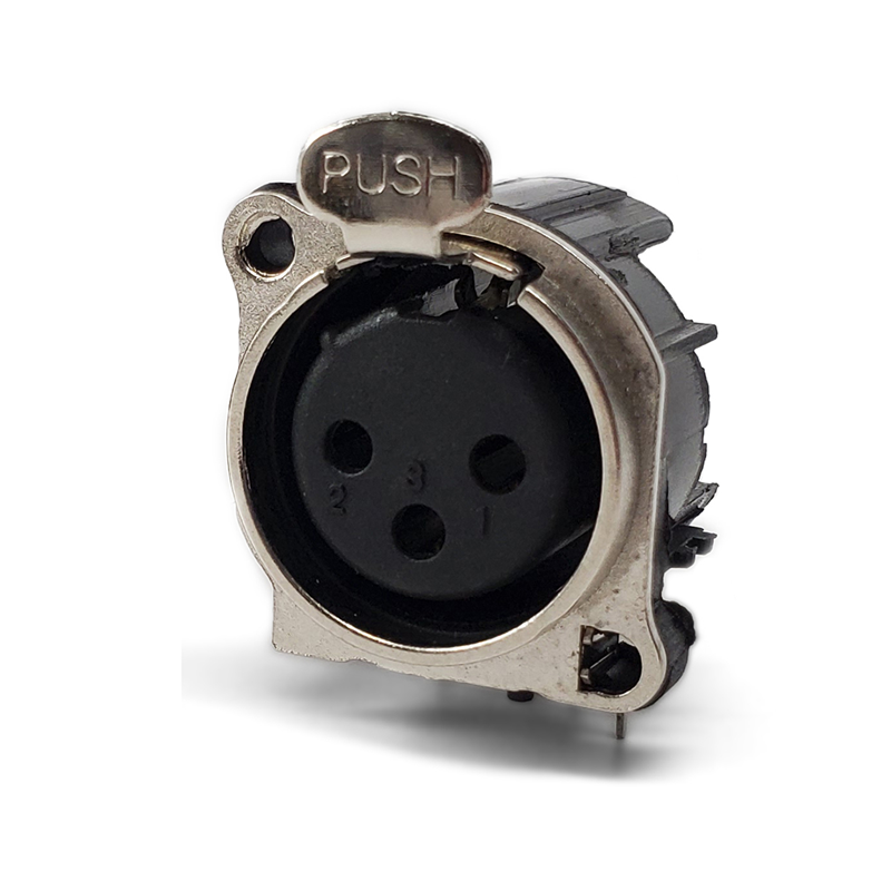 1 pcs : IO-XLR3-F-BH - CONN RCPT FMALE XLR 3P GOLD SLDR