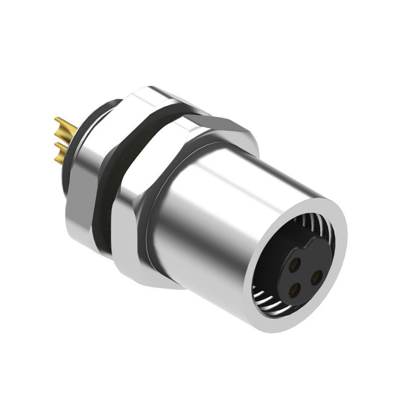 1 pcs : 54-00102 - CONN RCPT FMALE 3P GOLD SLDR CUP