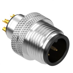 1 pcs : 50-00987 - CONN PLUG MALE 4P GOLD SLDR CUP