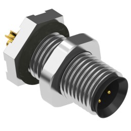 1 pcs : 54-00095 - CONN PLUG MALE 3P GOLD SLDR CUP