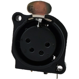 1 pcs : IO-XLR4-F-EH - E SERIES, 4 PIN XLR, FEMALE, HOR