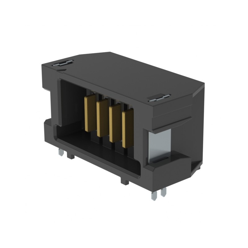 1 pcs : UMPT-04-01-L-RA-WT-M-TR - CONN HDR 4POS 2.00MM R/A SLDR