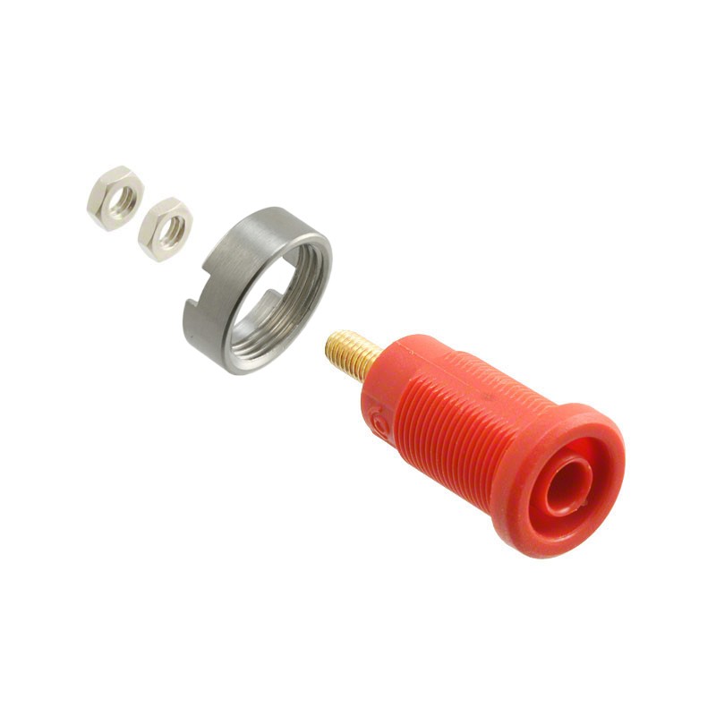 1 pcs : 72912-2 - CONN BANANA JACK THRD RED