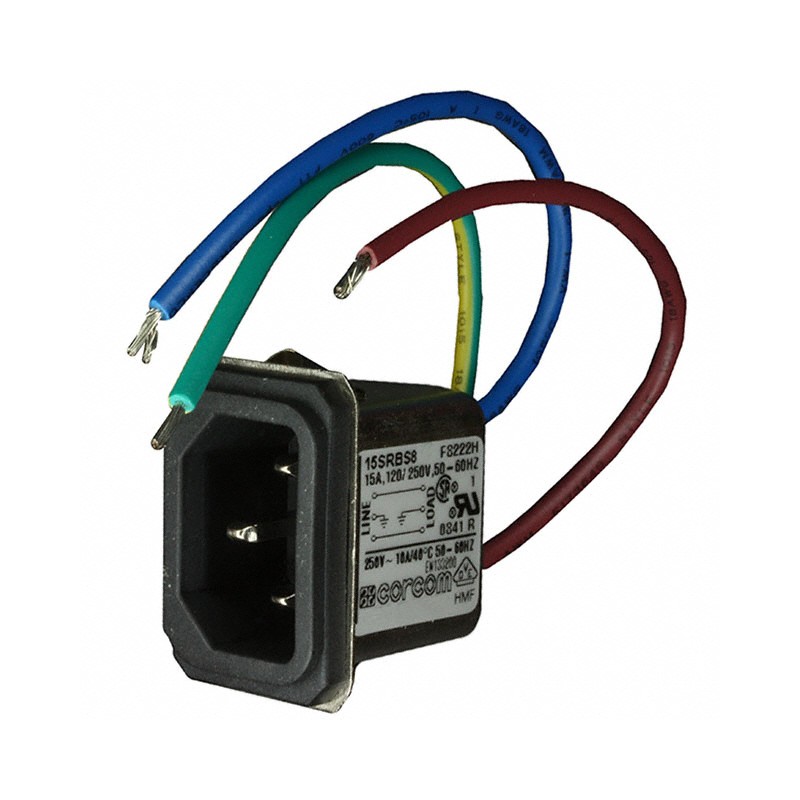 1 pcs : 3-6609987-6 - PWR ENT RCPT IEC320-C14 PNL WIRE