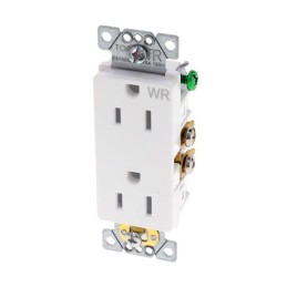 1 pcs : SQR44104WH - WR/TR 15A RECEPTACLE RESI WH